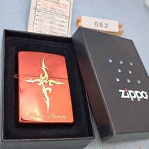 1000円～ zippo 美品未使用 ヴァインハート Vine Hearts レッド Red ジッポー オイルライター USA 083_画像1