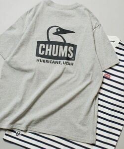 CHUMS×FREAK'S STORE/チャムス 別注 ブービーフェイス バックプリント クルーネックTシャツ　XL灰