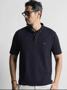 The DUFFER of ST.GEORGE B.D SMART POLO：台衿付 ボタンダウン ビジカジ 綺麗目ポロシャツ　Mネイビー