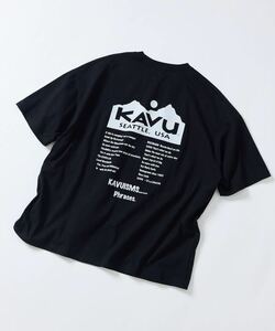  ограничение развитие KAVU/ Cub -KAVU×FREAK'S STORE/ Cub - специальный заказ большой Silhouette задний принт футболка /TOUR TEE L чёрный 