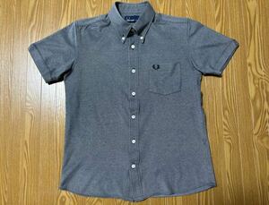 FRED PERRY ボタンダウン ポロシャツ グレー POLO UK イングランド フレッドペリー スカパラ SKA Punk RUDE Mods さらば青春の光 