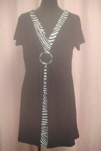 * prompt decision *MA*RSma-zMARSshuga- gloss sugar gloss Zebra pattern short sleeves One-piece black * beautiful goods *