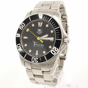 *TAGHEUER TAG Heuer Aquaracer waimea Bay 1000ps.@ limitation WAB1113 men's wristwatch black face quartz used [ne]u597