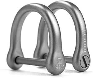 [TISUR] key ring titanium key car bike key holder D ring for smart key . key chain ( gray /L*2 piece 