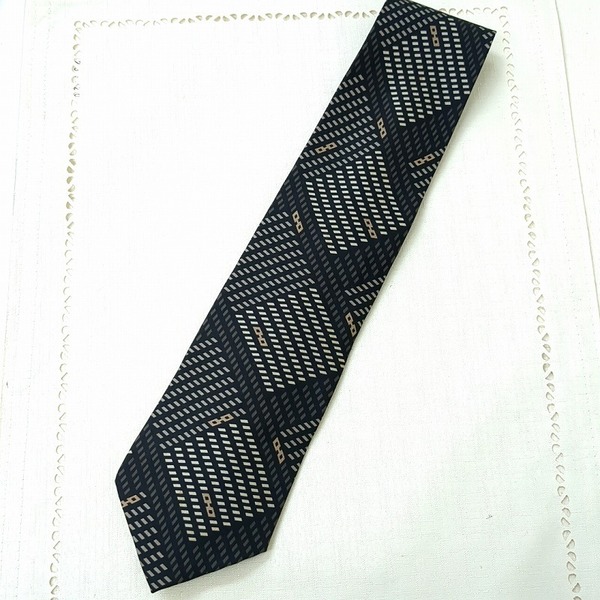 GUCCI グッチ シルク ネクタイ ブラック イタリア製 メンズ