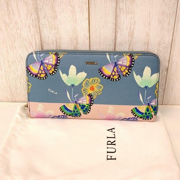 FURLA フルラ 長財布 バタフライ フラワー 財布 レディース