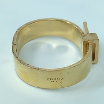 CELINE セリーヌ バングル ブレスレット Sサイズ ゴールドカラー イタリア製_画像4