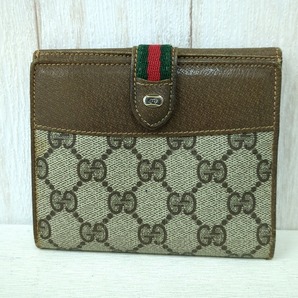 GUCCI グッチ Wホック 折り財布 GG シェリーライン PVC イタリア製