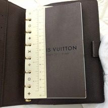 LOUIS VUITTON ルイヴィトン アジェンダ PM ダミエ エベヌ 手帳カバースペイン製 R20700_画像8