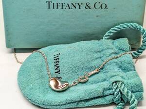 【Tiffany&Co　SV925ネックレス】★艶出し済★　ビーンペンダント　ネックレス　