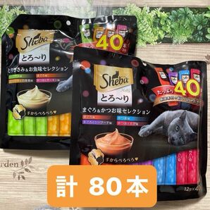 キャットフード シーバ とろ〜り メルティ セレクション2袋 計80本 Sheba おやつ 猫用スナック 間食