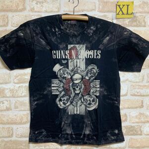ガンズ アンドローゼズ　Tシャツ　XLサイズ　Guns N' Roses ⑦ バンドTシャツ タイダイ 絞り染め ムラ染 