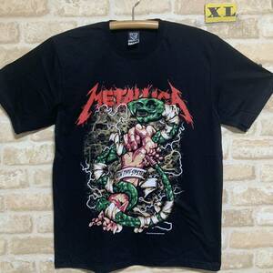 メタリカ　METALLICA Tシャツ　XLサイズ　蛇　ロックバンドTシャツ　バンT 半袖