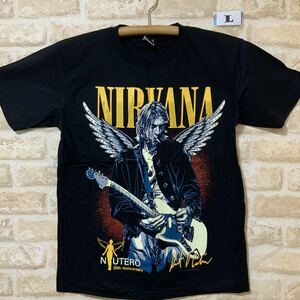 ニルバーナ ニルヴァーナ Tシャツ　Lサイズ　管2616 カートコバーン　NIRVANA ロックバンド