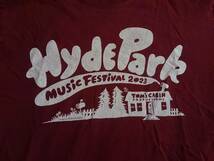 Hyde Park ミュージックフェスティバル2023 Tシャツ サイズL 色ワインレッド _画像4
