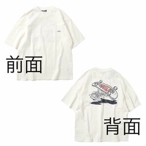 2024 SS GLAZOS NAUTICA バックスケーター　ロゴ　半袖　Tシャツ　160 XL 白　グラソス　ノーティカ　今期