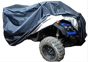 ATV バギー ボディー カバー トライク 大型 バイク 選べる 色 大きさ (ブラック, XL