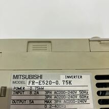 三菱　MITSUBISHI　FR-E520-0.75K　インバータ　通電確認のみ　A-634_画像8