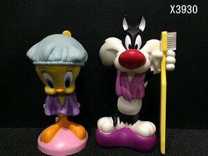 X3930S Looney Tunes tui- tea sill Bester toothbrush stand figure retro antique rare 