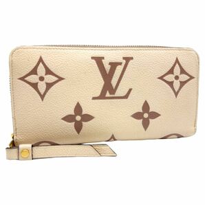 LOUIS VUITTON ルイヴィトン モノグラムアンプラント ジッピーウォレット M80116 ラウンドファスナー 長財布 バイカラー　クレーム