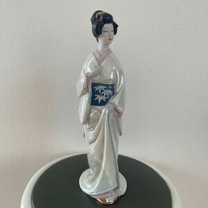 デキャンターボトル陶器　レトロ　昭和和装の女性　陶器人形 アンティーク インテリア 置物 