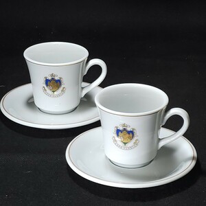 Caff Floriantemitas coffee cup & saucer pair unused /... plate / Espresso / tableware / ceramics and porcelain /