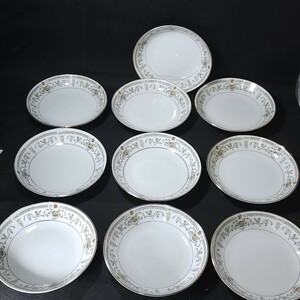 Ichisa　19cm深皿　10枚　中古美品　/パスタカレー皿/洋食器/陶磁器/