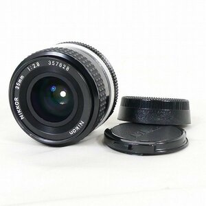 ニコン Nikon カメラレンズ Ai NIKKOR 35mm F2.8 単焦点 広角レンズ Fマウント 一眼レフ カメラ アクセサリー 中古■DZ435s■