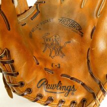 ローリングス Rawlings グローブ グラブ FASTBACK 刺繍有 CARP 衣笠 ＃3 野球 ベースボール コレクション品■ME636s■_画像3