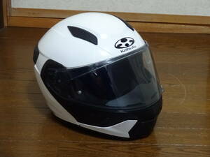 訳あり中古 OGK Kabuto RYUKI システムヘルメット ホワイト Mサイズ（57-58）