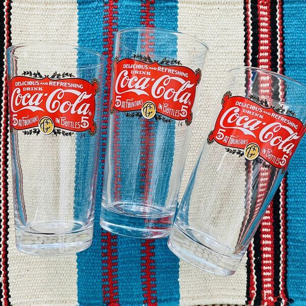 《コカコーラ グラス》昭和レトロ コップ グラス アメリカン トールサイズ 3個セット
