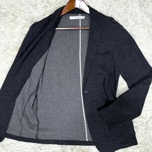 【美品】BEAMS ビームス アンコンジャケット テーラード ストレッチ素材 伸縮性 チャコールグレー 春夏素材 Mサイズ