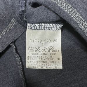 BURBERRY BLACK LABEL バーバリブラックレーベル 長袖 シャツ Tシャツ ホースロゴ ワッペン ネイビー 2サイズの画像5