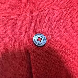 BURBERRY BLACK LABEL バーバリーブラックレーベル ニット セーター 赤 レッド ホースロゴ ボタンデザイン サイズ3の画像5