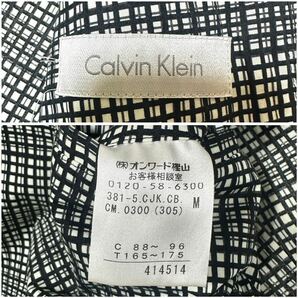 Calvin Klein カルバンクライン テーラードジャケット アンコンジャケット ブレザー チェック 春夏素材 Mサイズの画像10