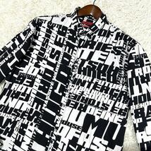 【現行】HUGO BOSS ヒューゴボス 長袖シャツ 総柄 デザインシャツ スリムフィット XLサイズ _画像2