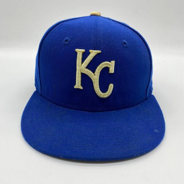 NEWERA　ニューエラ　カンザスシティーロイヤルズ　MLBチーム　刺繍ロゴ　ベースボールキャップ　6パネル　US買付　ブルー