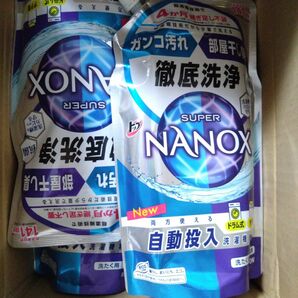 洗濯洗剤 スーパーナノックス 自動投入洗濯機専用 NANOX 詰め替え　６袋　未開封