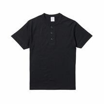 新品未使用 ユナイテッドアスレ 5.6oz ヘンリーネック 半袖Tシャツ 黒2枚セット Lサイズ United Athle_画像3