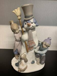 ☆ リヤドロ LLADRO スノーマン 雪 だるま 陶器人形 西洋磁器 置物 陶器 インテリア アンティーク 