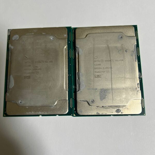 Intel Xeon SILVER 4210R SRG24 2.4Ghz 2個セット　動作確認済み