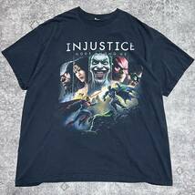 00s DC コミック INJUSTICE Tシャツ スーパーマン バットマン ジョーカー ヒーロー キャラクター 映画 バンドT ヴィンテージ vintage _画像1