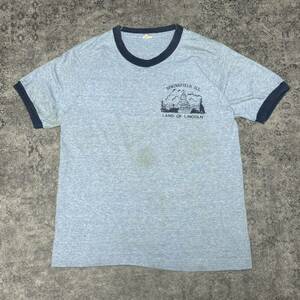 USA製 80s SCREEN STARS スクリーン スターズ リンガー Tシャツ 半袖 ブルー 80年代 ヴィンテージ ビンテージ vintage