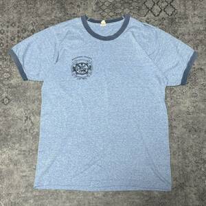 USA製 80s SCREEN STARSスクリーンスター リンガー Tシャツ 半袖 ブルー 80年代 ヴィンテージ ビンテージ vintage