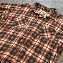 Vintage 80s 90s Print Flannel Shirt プリント ネルシャツ プリネル レッド 80年代 90年代 ヴィンテージ ビンテージ_画像4