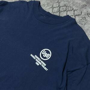 90s Hanes ヘインズ USS アメリカ軍 戦闘艦 Tシャツ 半袖 ネイビー U.S.NAVY 海軍 90年代 ヴィンテージ ビンテージ vintage