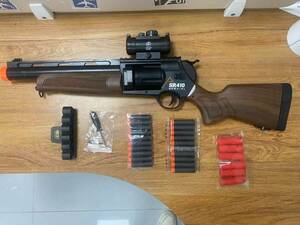 1円 おもちゃ銃 おもちゃの銃 SR410 排莢式 ショットガン トイガン モデルガン スポンジ銃 スポンジ弾 (木目) 新品
