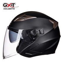 1円 艶消しブラック ヘルメット GXT708ダブルシールドヘルメット高品質 春秋用ジェットヘルメットPSCマーク付き サイズM -XL 選択可能_画像1