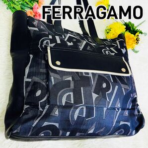 A4サイズ●FERRAGAMO●フェラガモ●ショルダーバッグ●肩がけ●イタリア製●メンズ●レディース●トートバッグ●レザー●