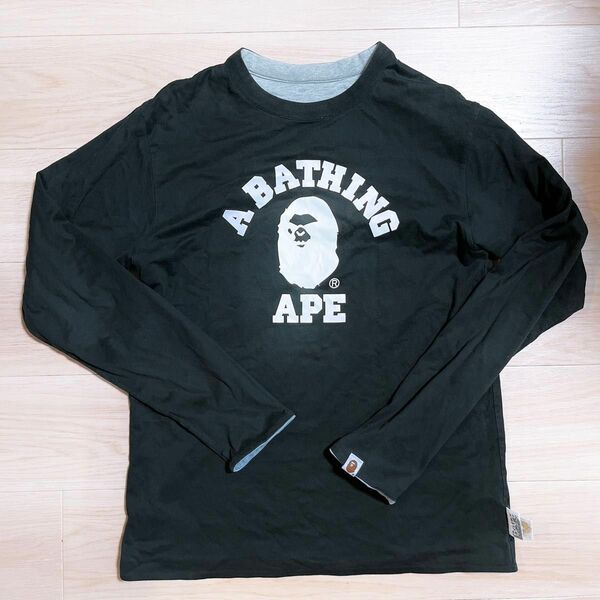 【早い者勝ち】A BATHING APE reversible long T-shirt ロンT 長袖 トップス ロングTシャツ